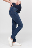 Джинсы для беременных (SLIM) 11983 темно-синий