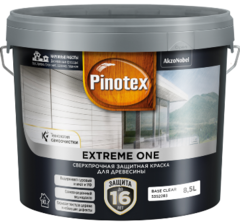 Лазурь с эффектом самоочистки для защиты древесины до 12 лет Pinotex Пинотекс Extreme белая 2,5л
