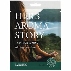 Тканевая маска с экстрактом кедра L.SANIC Herb Aroma Story Relaxing Mask Sheet