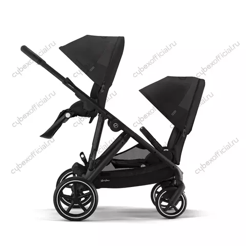 Прогулочная коляска для двойни Cybex Gazelle S BLK Moon Black