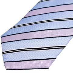Галстук мужской Eterna 9168-KURT-51 в голубые и розовые полоски