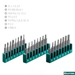 KRAFTOOL Precision-28, 28 предм., отвертка для точных работ (25677)