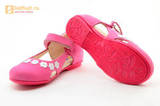 Туфли Тотто из натуральной кожи на липучке для девочек, цвет Розовый, 10208A. Изображение 9 из 16.