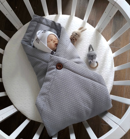 Демисезонный комплект для новорожденного 3 предмета, рост 56-62, 100% хлопок, цвет серый, MAMINY ZAPISKY