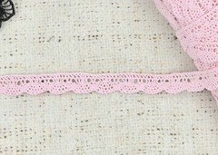 Кружево хлопковое/Тесьма вязаная, ш. 1,5 см, 13.01.103, розовый