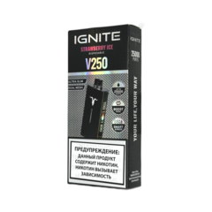 Одноразовая электронная сигарета Ignite V250 Black - Strawberry Ice (25000 затяжек)