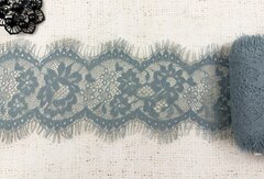 Кружево Французское, ш. 10,5 см, серый