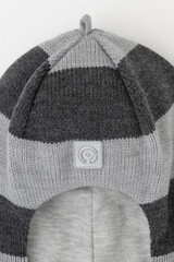 шапка  для мальчика  КВ 20384/тем.серый меланж,св.серый меланж