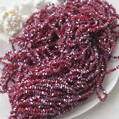 Хрусталь (стекло) граненный, винно-гранатовый 4*3 мм, 1 нить, С049