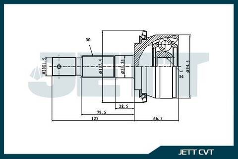 ШРУС внешний JETT V41-9072