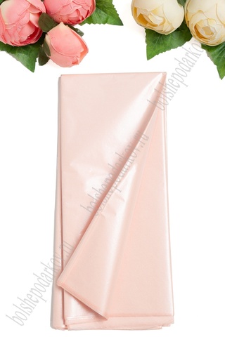 Упаковочная бумага, Тишью (50*66 см), Жемчужный розовый, 10 листов