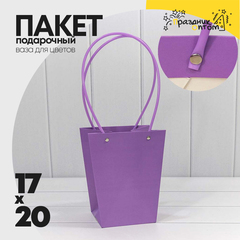
          Пакет подарочный 20х17х12см Ваза для цветов (Фиолетовый)