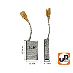 Щетка графитовая UNITED PARTS для BOSCH GBH11DE (аналог 1617014126) 6,2х16х25,4мм АВТОСТОП (90-0642)