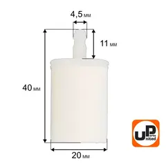 Фильтр топливный UNITED PARTS для всех моделей HUSQVARNA (пластик) (аналог 5034432-01) (90-0668)
