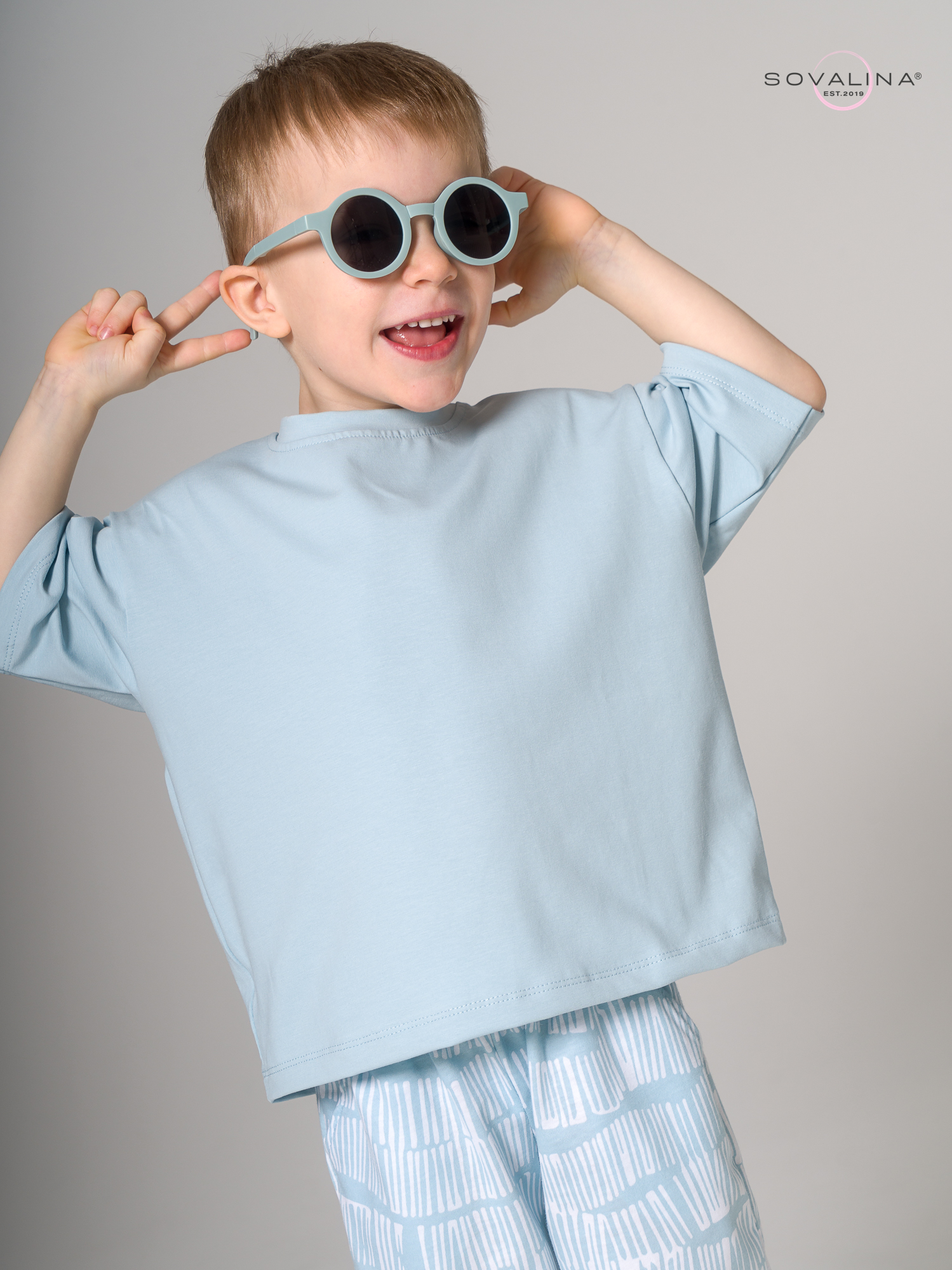 Костюм Light men бирюза-белые волны MAX