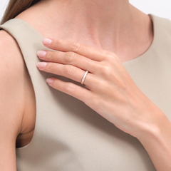 018436 - Кольцо-дорожка из золота 585 пробы с фианитами