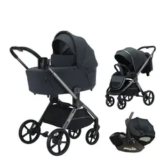 Детская коляска SKYTEO AURUM 766 3в1 (серый)