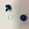 Глаз винтовой для игрушки 14 мм, (сине-черный) пластиковый с заглушкой (2 шт)