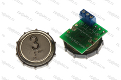 Кнопка (кнопочный модуль) ВКЛ13А-7-4П "3 этаж", круглая, с кодом Брайля