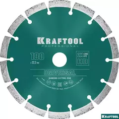 KRAFTOOL LASER-UNIVERSAL 180 мм (22.2 мм, 10х2.6мм), алмазный диск (36680-180)