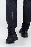 Премиальный костюм для лыж и зимнего бега Nordski Hybrid Hood Warm 2.0 Black-Alpine Green