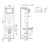 Am.Pm I012711.0101 ErgoFit инсталляция для подвес унитаза с клавишей ErgoFit L пластик, белый глянцевый