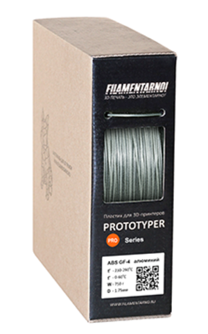 Пластик для 3D-принтера Filamentarno ABS GF-4 алюминий (750 г)