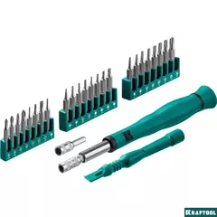 KRAFTOOL Precision-28, 28 предм., отвертка для точных работ (25677)