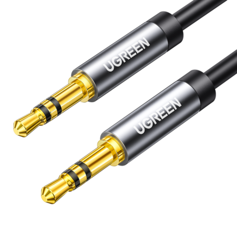 Кабель UGREEN 3,5mm Male to 3,5mm Male Cable, Длина: 2м AV119, черный
