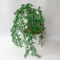 Ампельное растение, искусственная зелень свисающая, цвет зеленый, 107 см, набор 2 шт.