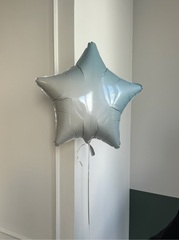 Шар-звезда голубой фольгированный