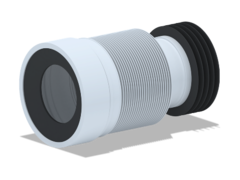 Удлинитель гибкий для унитаза длинный выпуск 110мм 395-1115мм