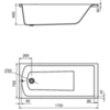 Santek 1WH501596 Ванна акриловая прямоугольная  Фиджи 170Х75 белая