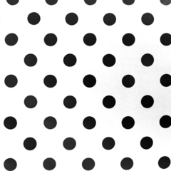 Ткань плательная Кашибо чёрный горох на белом, d 4,2 см
