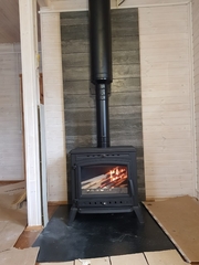 Монтаж печи с дымоходом