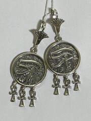 Египет (серьги из серебра)