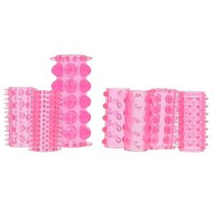 Набор из 7 розовых насадок на пенис ONE-A-DAY PENIS SLEEVES PINK - 