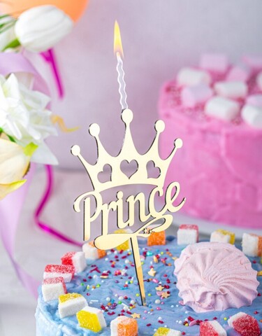 Акриловый Топпер свеча Prince