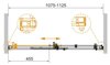 Душевая дверь в нишу Cezares STYLUS-SOFT-BF-1 STYLUS-SOFT-BF-1-130-C-Cr