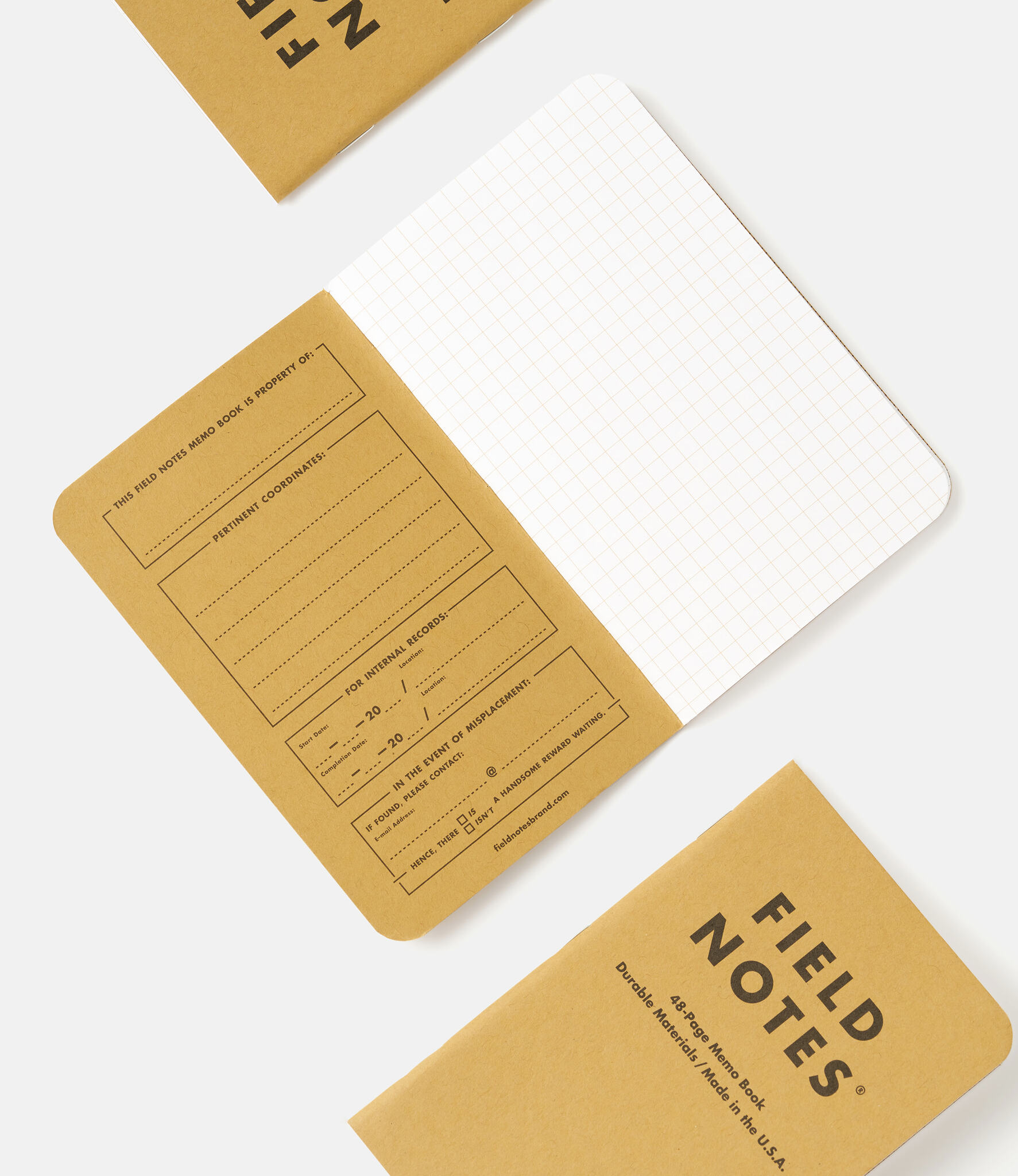 Field Notes Original Kraft — набор блокнотов в клетку