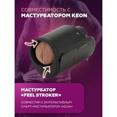 Мастурбатор KIIROO Feel Stroker, вульва, коричневый