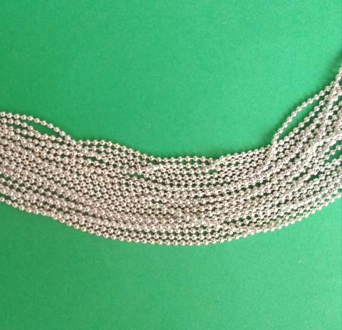 цепь шариками , 1,5мм, темное серебро , (5метров)