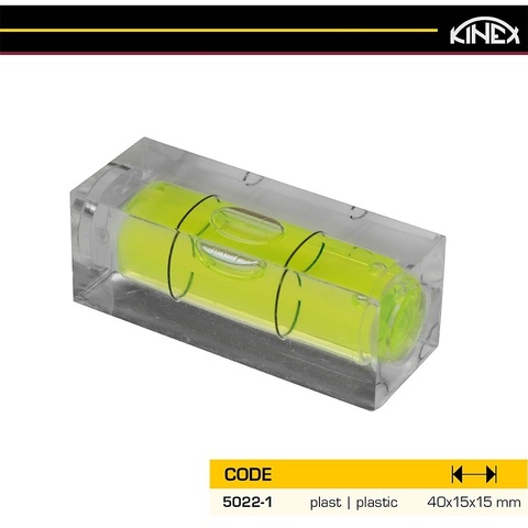 Уровень поверхностный 40х15х15мм Kinex 5022-1