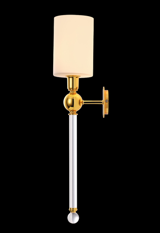 Настенный светильник Crystal Lux MIRABELLA AP1 GOLD/WHITE