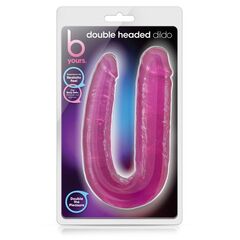 Розовый двусторонний фаллоимитатор Double Headed Dildo - 45 см. - 