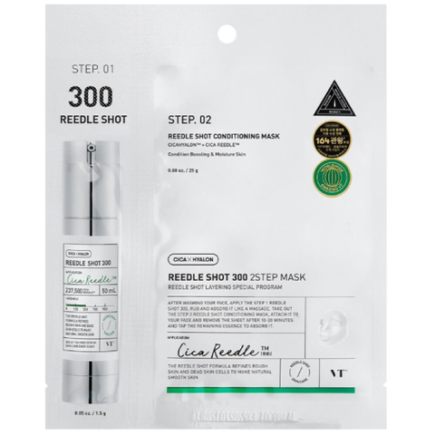Интенсивная двухфазная маска с микроиглами VT Cosmetics Reedle Shot 300 2Step Mask, 27 гр