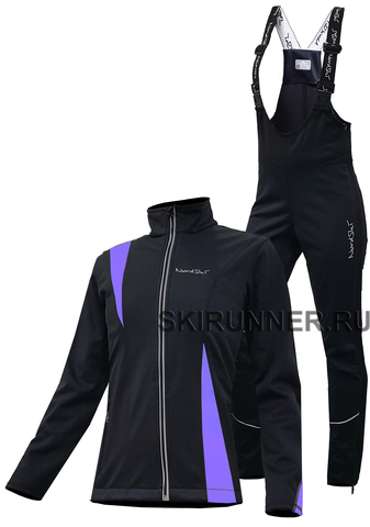 Женский утеплённый лыжный костюм Nordski Active Black-Violet