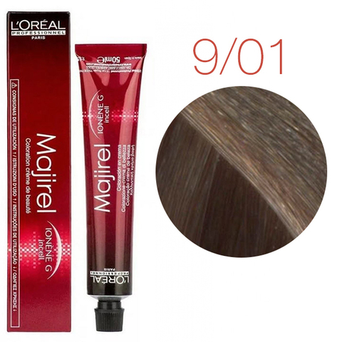 L'Oreal Professionnel Majirel 9.01 (Очень светлый блондин натуральный пепельный) - Краска для волос