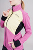 Премиальная куртка для лыж и зимнего бега Nordski Hybrid Fuchsia/Yellow женская