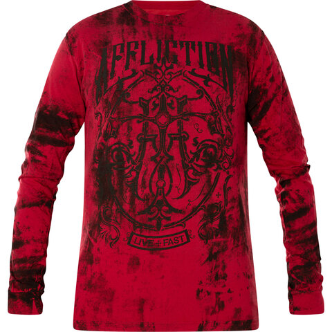 Affliction | Футболка лонгслив мужская Black Mist A25168 перед